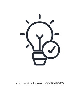 idea icon. vector.Editable stroke.linear style sign for use web design,logo.Symbol illustration.