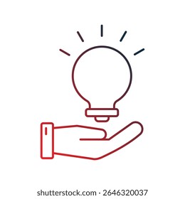 Icono de idea con fondo blanco Vector Ilustración de stock