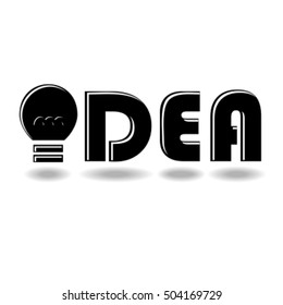 idea icon white background vector illustration 