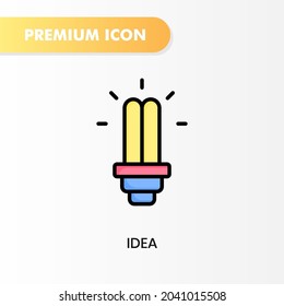 idea icon for your website design, logo, app, UI. Vector graphics illustration and editable stroke. idea icon lineal color design.