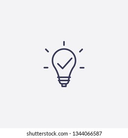 idea icon.Outline idea vector, illustrated icon for modern web and mobile design