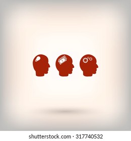 idea icons, mono vector