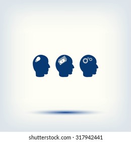 idea icons, mono vector