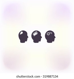 idea icons, mono vector