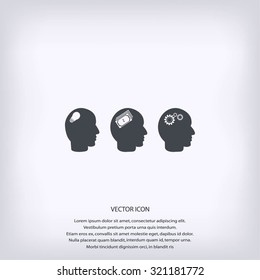 idea icons, mono vector