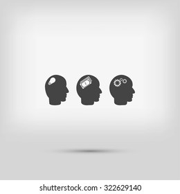 idea icons, mono vector