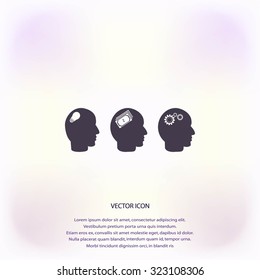 idea icons, mono vector