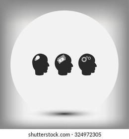 idea icons, mono vector