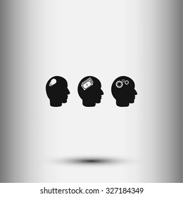 idea icons, mono vector