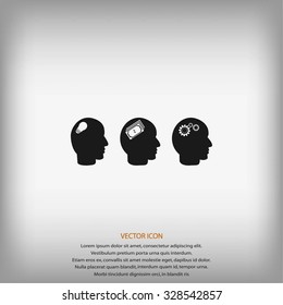 idea icons, mono vector