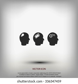 idea icons, mono vector