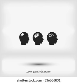 idea icons, mono vector