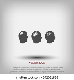 idea icons, mono vector