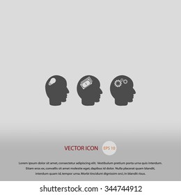 idea icons, mono vector