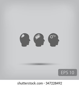 idea icons, mono vector