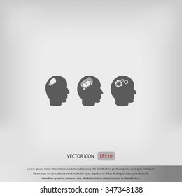 idea icons, mono vector