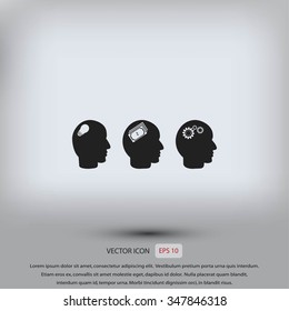 idea icons, mono vector