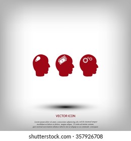 idea icons, mono vector