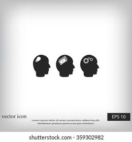 idea icons, mono vector