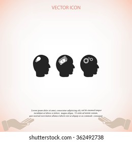 idea icons, mono vector