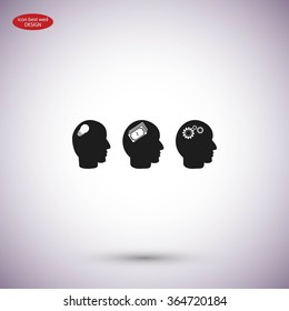 idea icons, mono vector