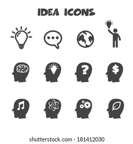 Idea Icons, Mono Vector Symbols