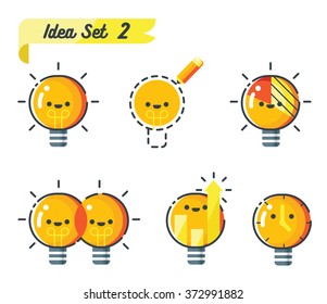 Idea icons set 2, concept of business idea