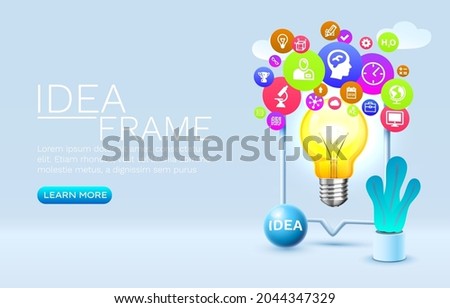 Idea icons smartphone mobile screen, technology mobile display. Vector illustration