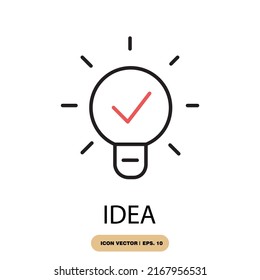 idea icons  symbol vector elements for infographic web