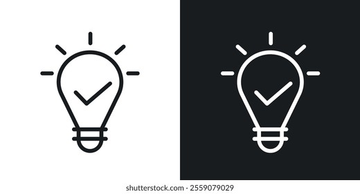 Idea icons. vector set in black colors