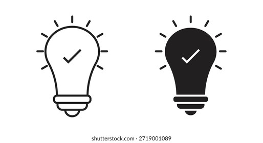 Ideensymbole, Vektorsymbole gefülltes flaches Zeichen
