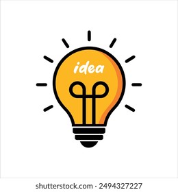 Idea illustration design electricity isolated light bulb creativity business imagination creative invention.