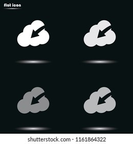 Idea illustration. Inspiration flat grayscale vector icon. Download sign.