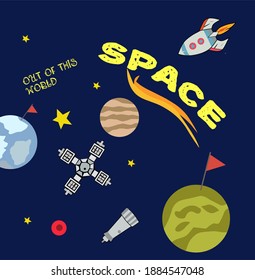 an idea of ​​vector illustration of something in outer space