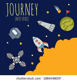 an idea of ​​vector illustration of something in outer space