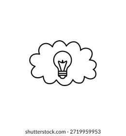 Idea ilustración Vector para la creatividad innovación lluvia de ideas concepto diseño