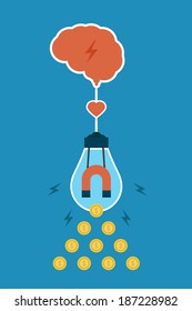 idea of income flat design