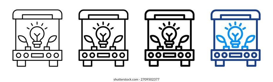 Conjunto de Colección de contorno diferente de ícono de incubadora de ideas