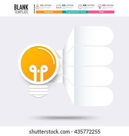 Idea infographic template (blank). idea graphic diagram, vector stock.