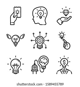 Idea Innovation Business Icon Set