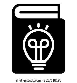 idea, innovation icon with bulb and monitor book sign
