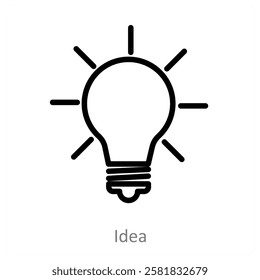 Idea and innovation icon concept