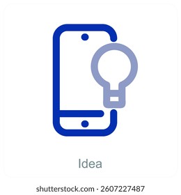 Idea and innovation icon concept