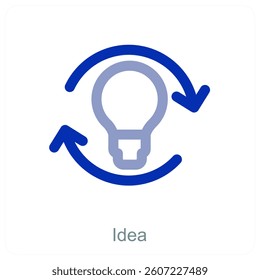 Idea and innovation icon concept
