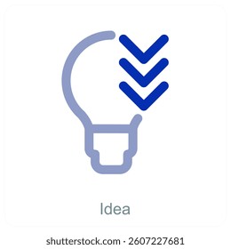 Idea and innovation icon concept