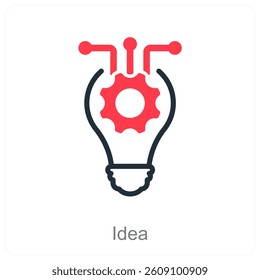 Idea and innovation icon concept
