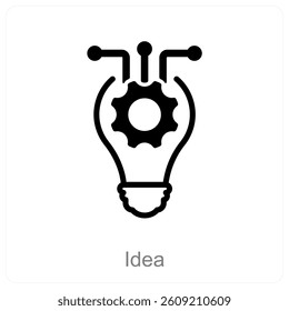 Idea and innovation icon concept