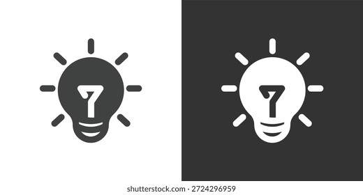 Idee und Innovation Ikone. Symbol für durchgezogene Glyphenserie