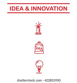 Idea and Innovation Icon Template 

