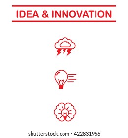 Idea and Innovation Icon Template 
